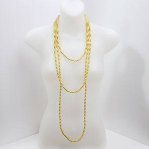 NEW Golden Glass Pearl Endless Necklace 100 inches, 5-7mm